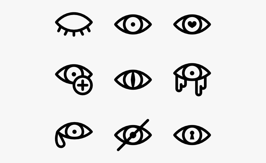 Icons Free Vector Pack - Eye Icon Vector Png, Transparent Clipart