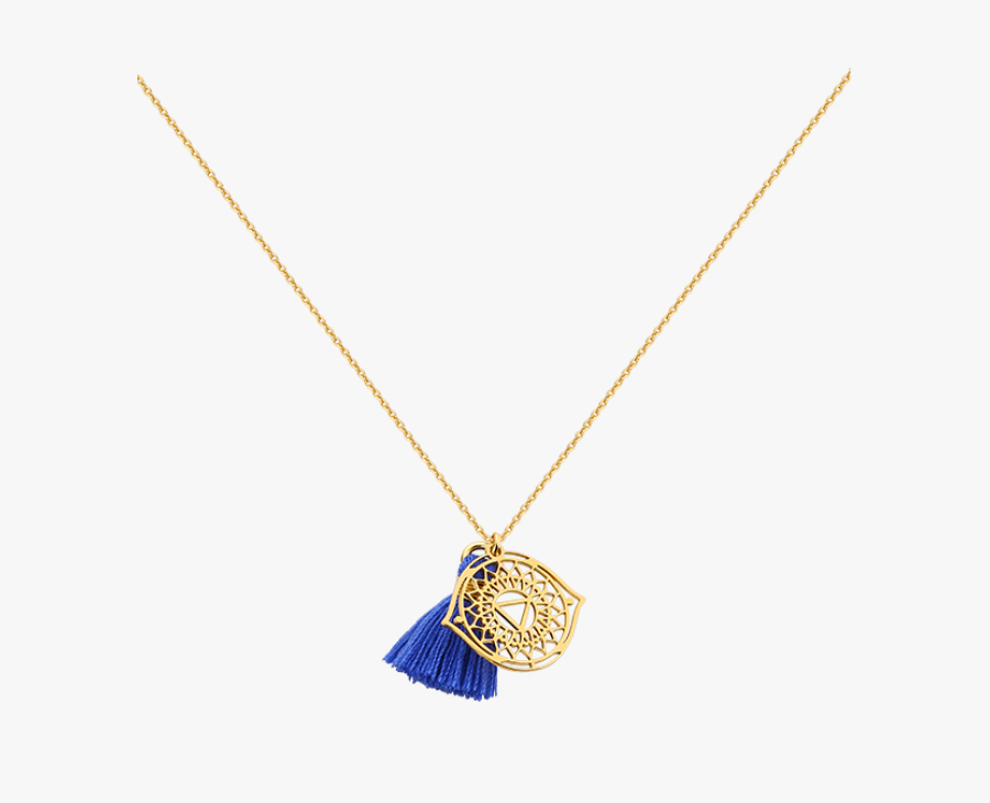 Necklace With Third Eye Chakra And Tassel - Traditional Gold Chain With Pendant, Transparent Clipart