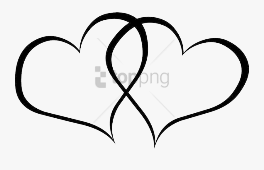 Free Png Fancy Love Heart Outline Png Image With Transparent - Wedding Clipart Black And White, Transparent Clipart
