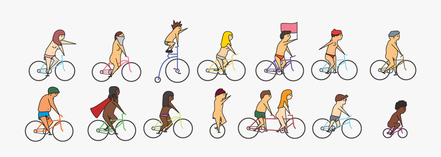 Portland Naked Bike Ride Logo, Transparent Clipart