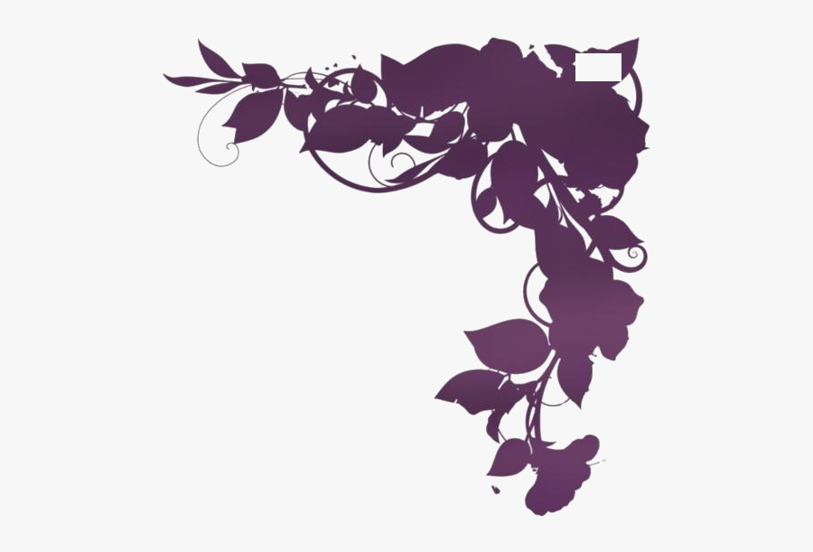 Transparent Flower Garden Border Clipart - Silhouette, Transparent Clipart