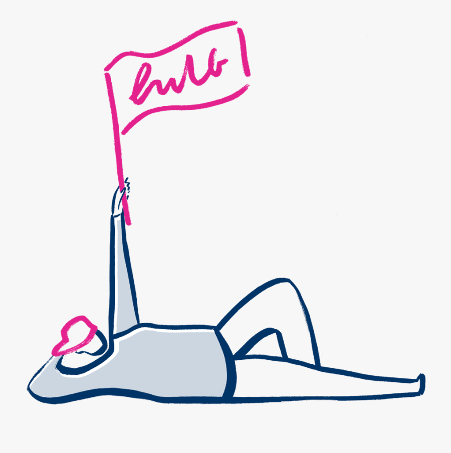 A Drawing Of A Person Chilling Out And Waving A Bulb, Transparent Clipart