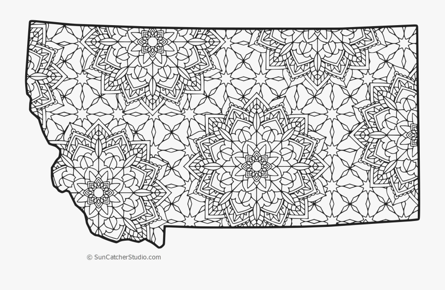 Montana Vector Outline - State Of Oregon Color Page, Transparent Clipart