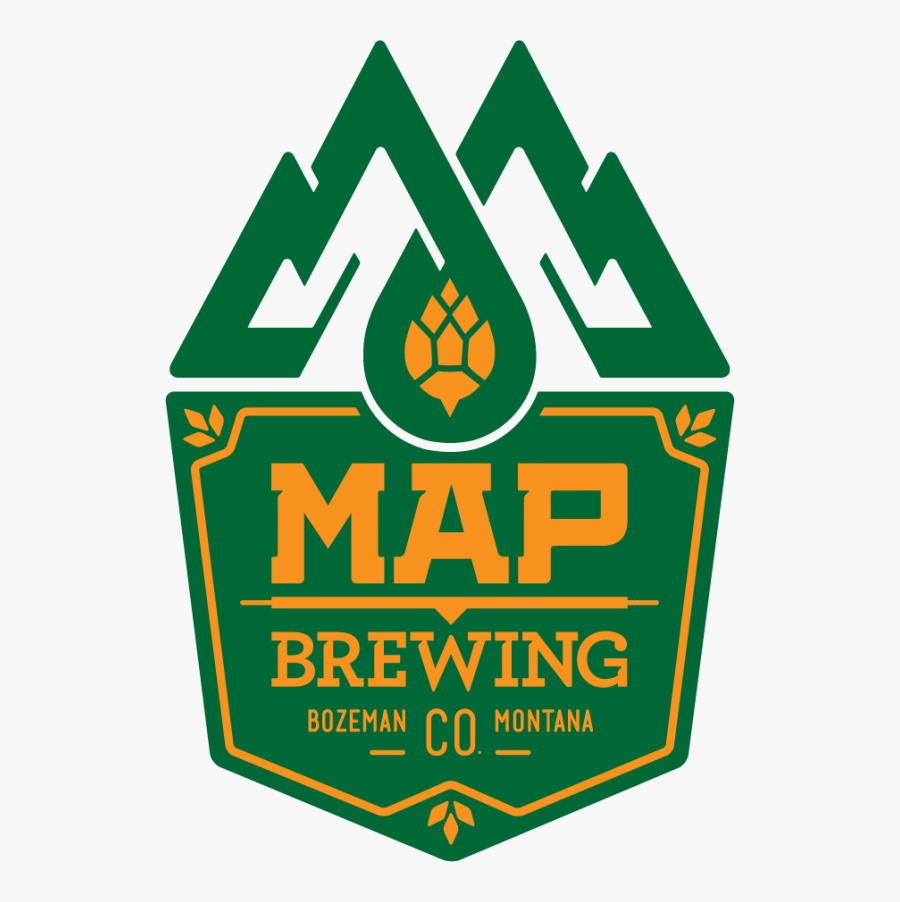 Hiker Clipart Steep Mountain - Map Brewing Bozeman Logo, Transparent Clipart