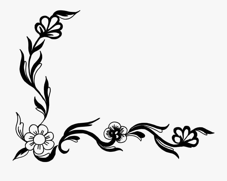 Design Flower Line Art, Transparent Clipart