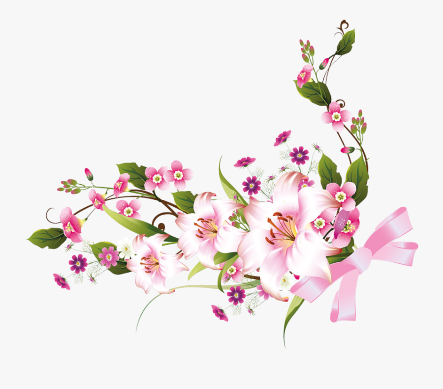 Frames Fresh Flowers, Transparent Clipart