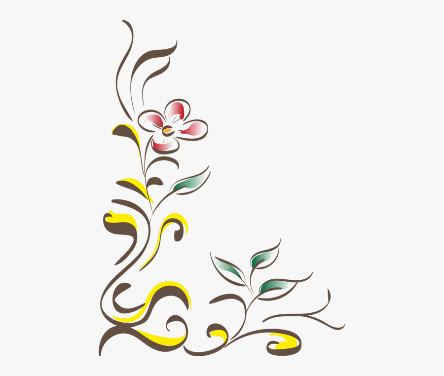 Flowers Corner Corner Verziehrung - วาด รูป กรอบ ดอกไม้, Transparent Clipart