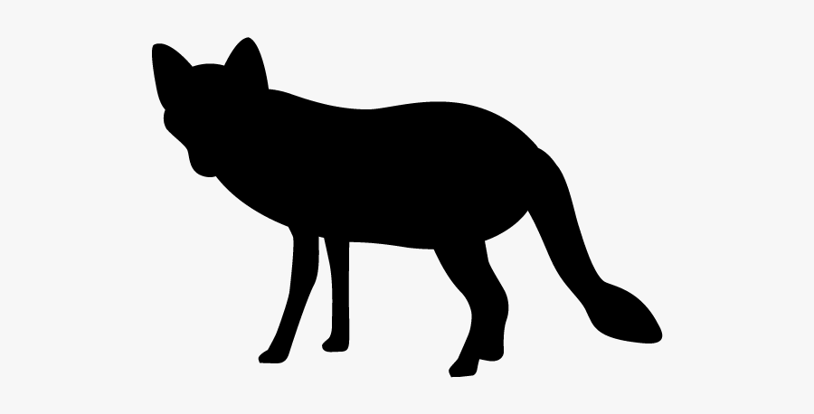 Silhouette Red Fox Clip Art - Fox Silhouette Png, Transparent Clipart