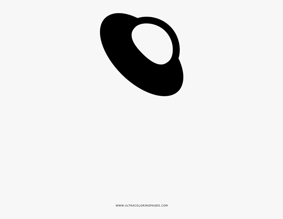 Flying Saucer Coloring Page - Illustration, Transparent Clipart