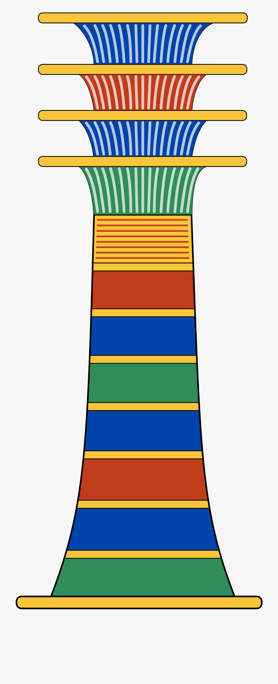Graphic Free Stock Column Clipart Svg - Djed Column, Transparent Clipart