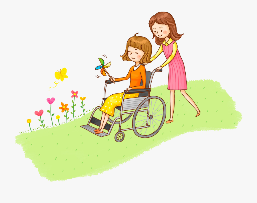 Wheelchair Disability Illustration, Transparent Clipart