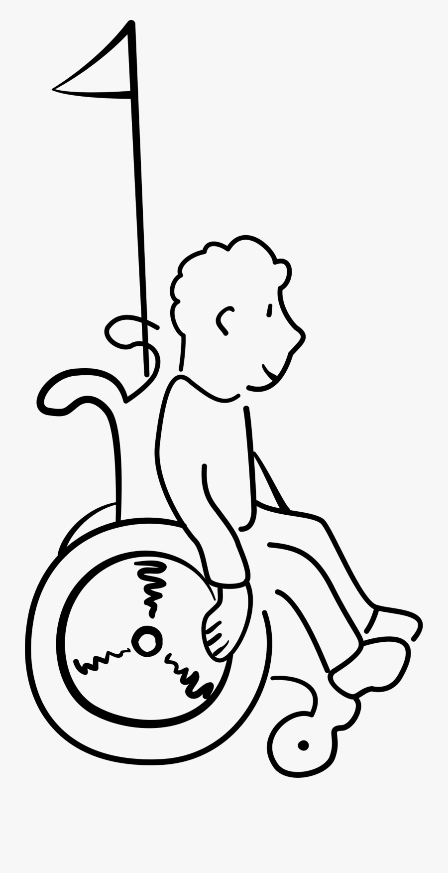 Nature And Disability Drawing Clipart , Png Download - Boy In Wheelchair Drawing, Transparent Clipart