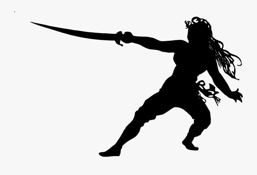 Silhouette Center Piracy Character Disability Fictional - Female Pirate Silhouette Png, Transparent Clipart