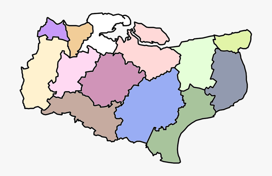 Map Of Kent Districts, Transparent Clipart
