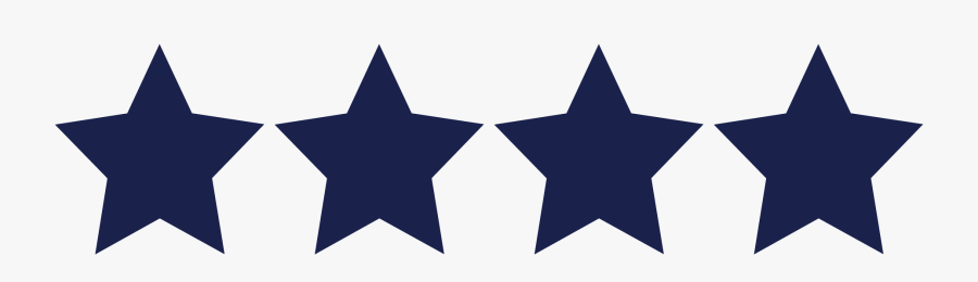 User Satisfaction 4 Out Of 5 Stars - Five Star Rating Blue, Transparent Clipart