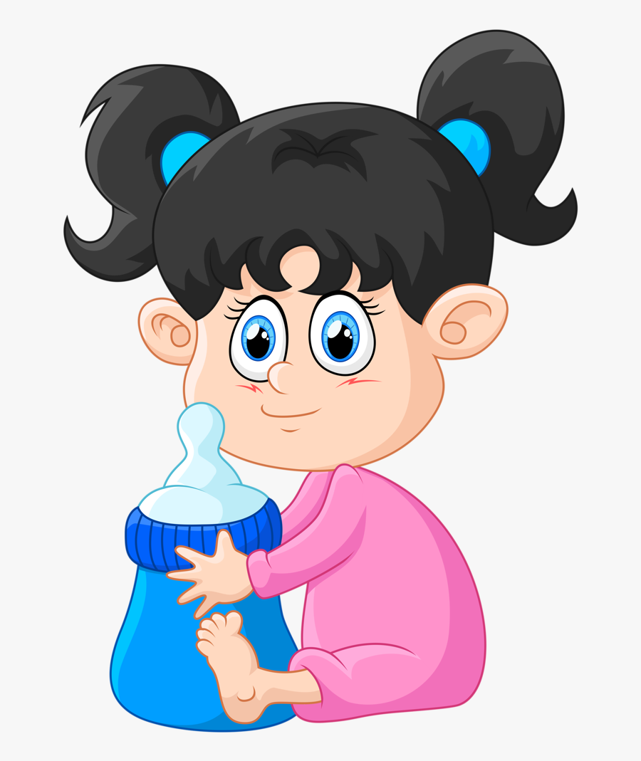 Dumb Clipart Random - Niña Tomando Leche Dibujo, Transparent Clipart