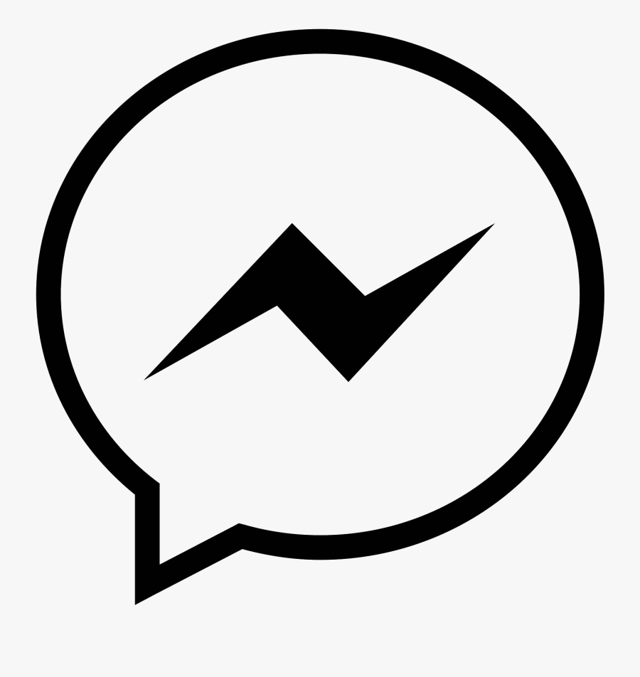 Black Messenger Facebook Logo Latest Facebook Logo Facebook Messenger Black And White Free Transparent Clipart Clipartkey