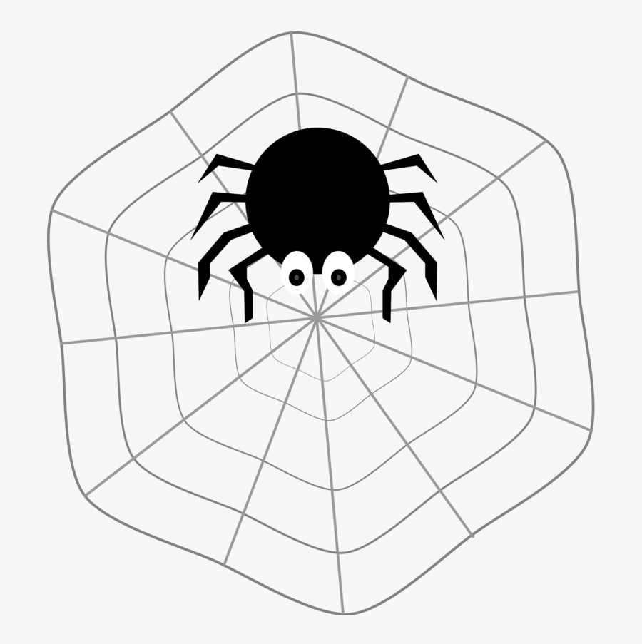 Spider On Web Clipart, Transparent Clipart