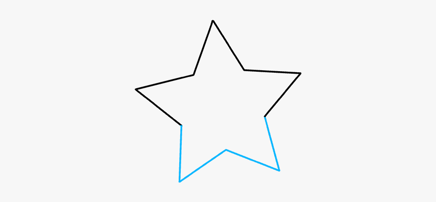 How To Draw A Shooting Star - Line Art, Transparent Clipart