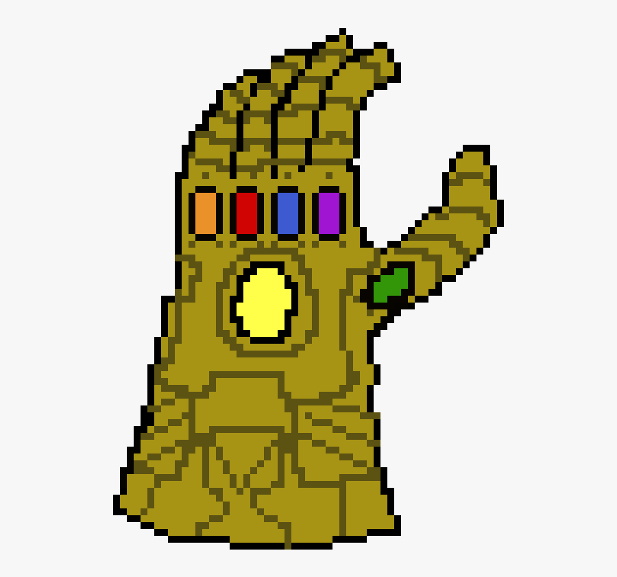 Infinity Gauntlet Pixel Art, Transparent Clipart