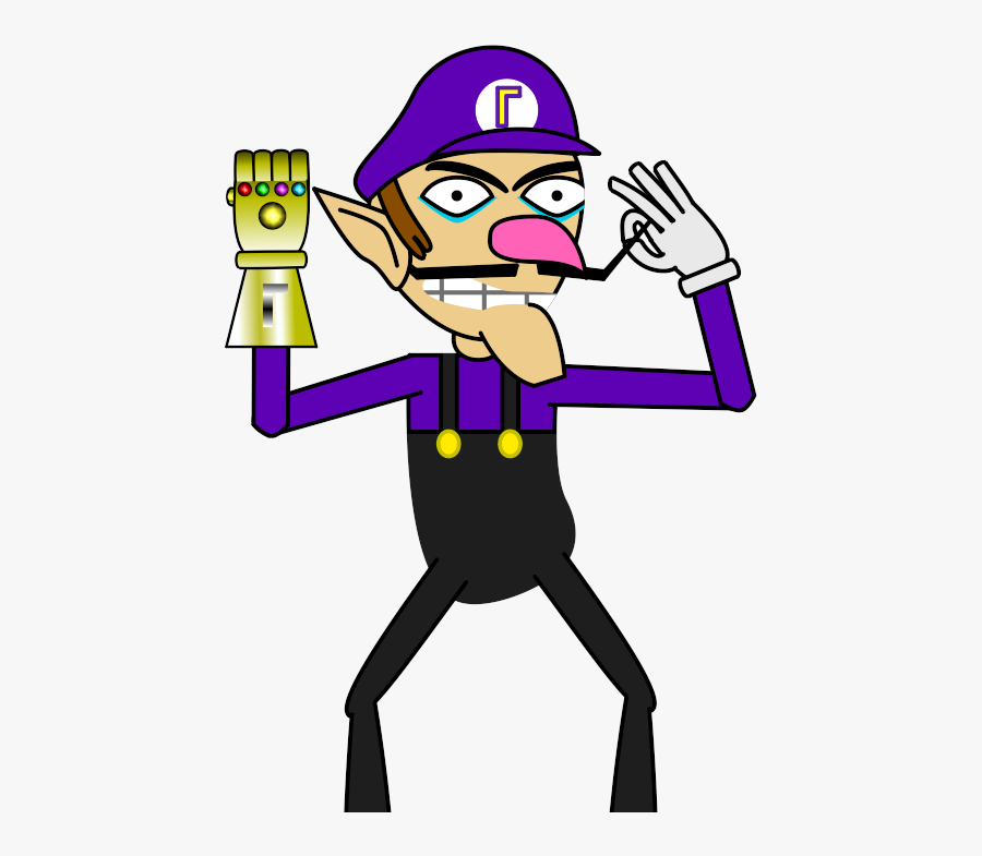 Waluigi Infinity Gauntlet, Transparent Clipart