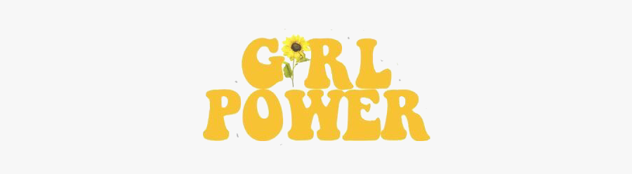 #freetoedit - Yellow Girl Power Sticker, Transparent Clipart
