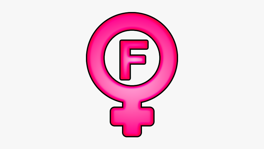#woman #symbol #f #feminism #femina #pink #girlpower - Circle, Transparent Clipart