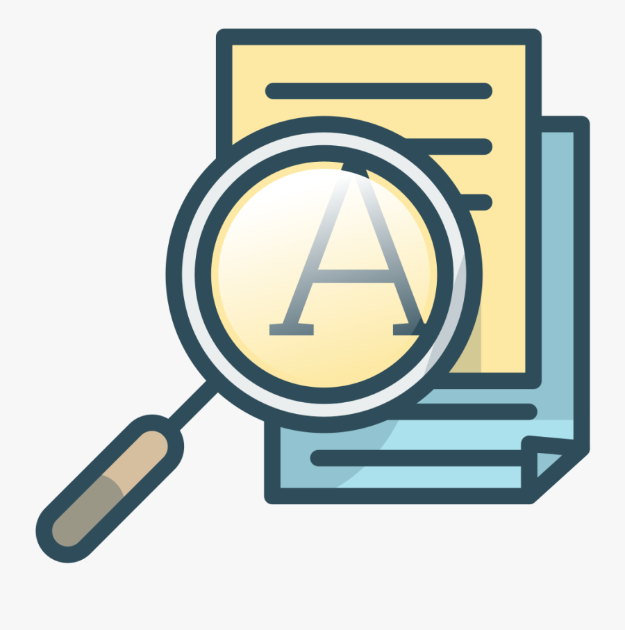 Transparent Looking Through Magnifying Glass Clipart - Search Document Icon Png, Transparent Clipart