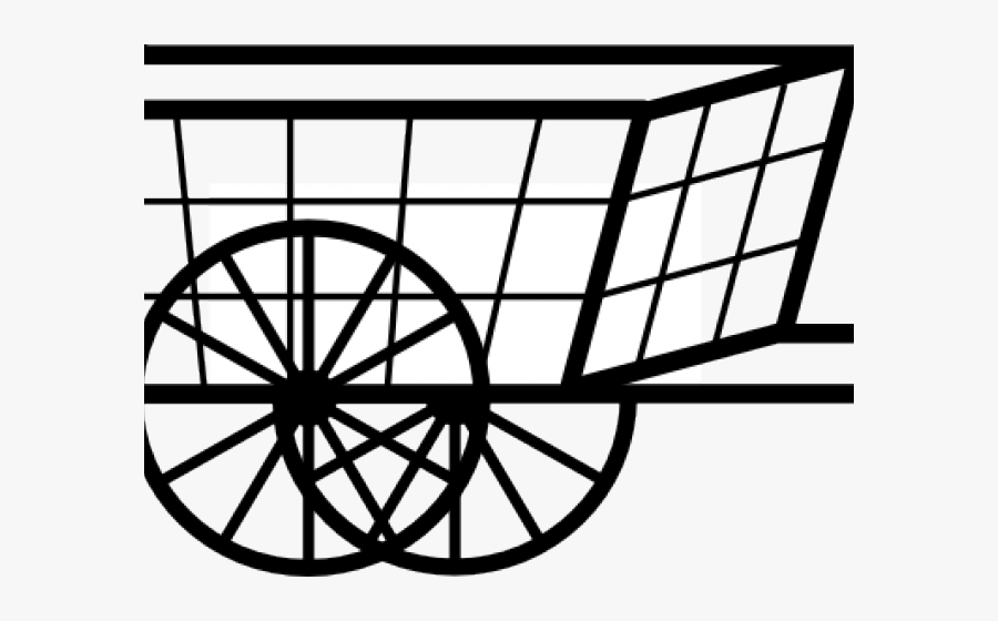 Handcart Cliparts - Bullock Cart Line Art, Transparent Clipart