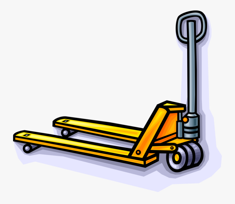 Vector Illustration Of Hydraulic Hand Jigger Forklift - Hand Pallet Vector Png, Transparent Clipart