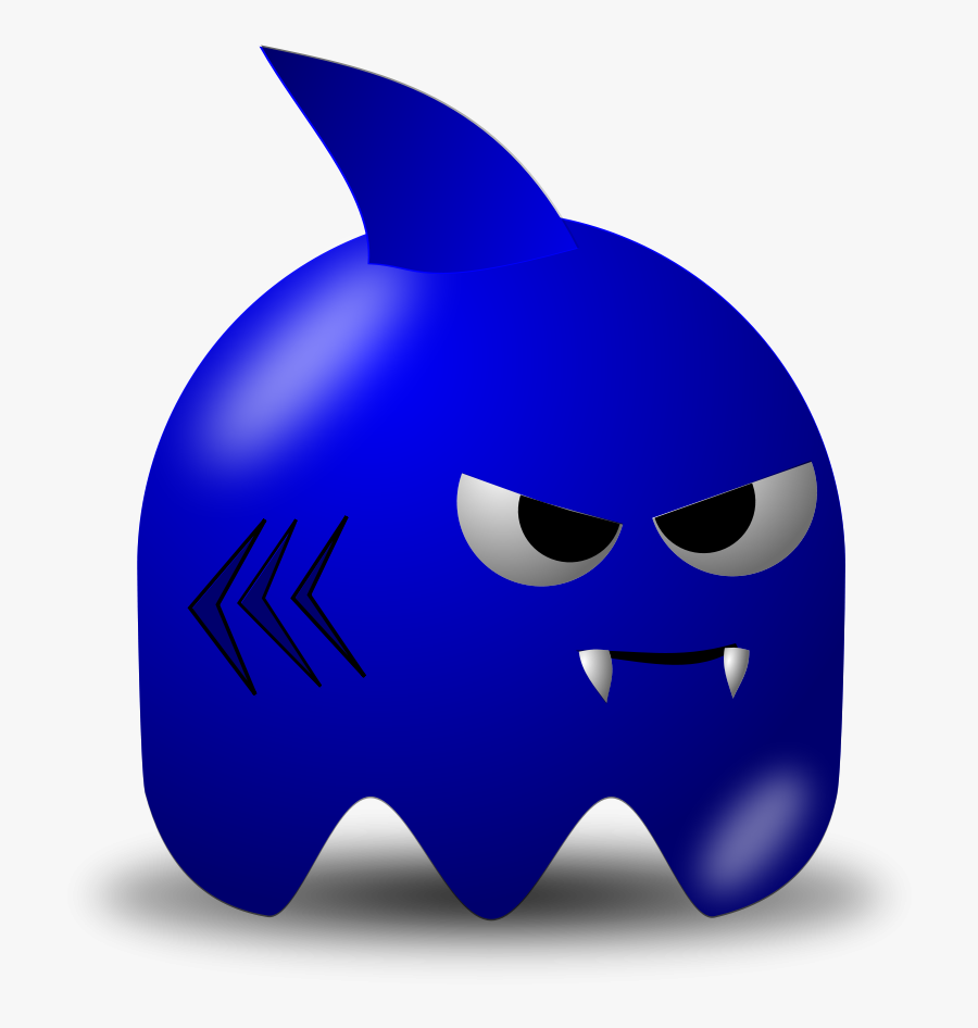 Shark - Tail - Clip - Art - Free Clipart Pacman Ghost, Transparent Clipart