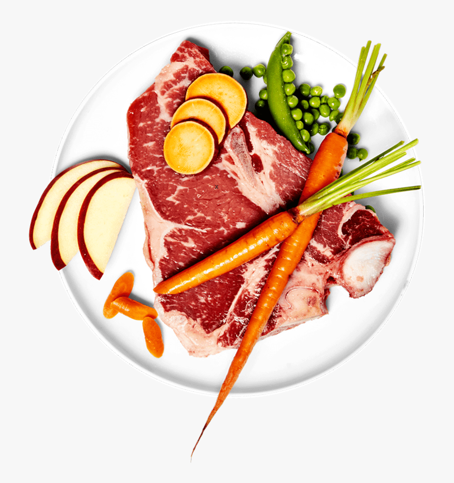 Pet Plate Ingredients On A Plate - Puffins Храна, Transparent Clipart