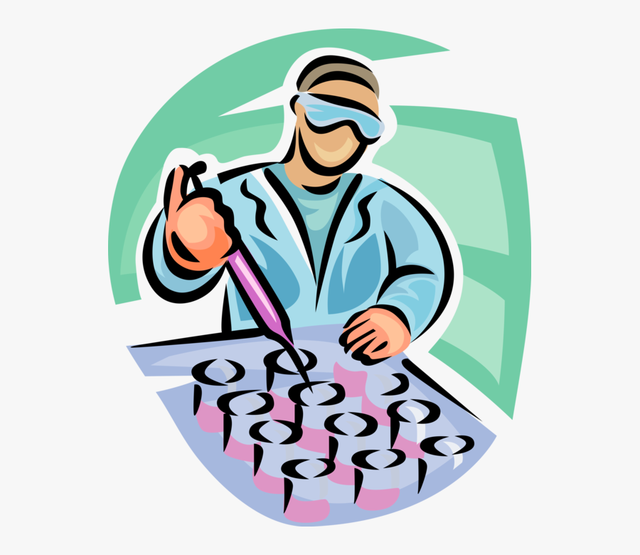 Technician Performs Tests With - Illustration, Transparent Clipart