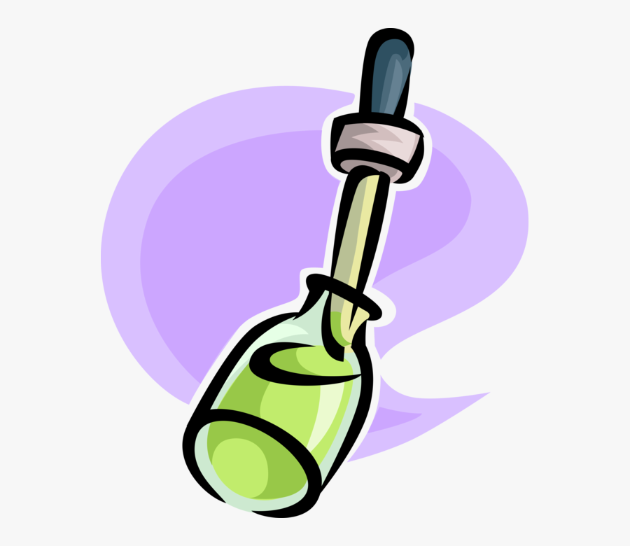 Vector Illustration Of Eye Dropper Pasteur Pipette, Transparent Clipart