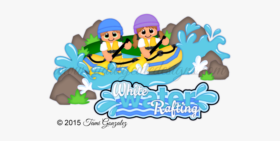 White Water Rafting Kartun, Transparent Clipart