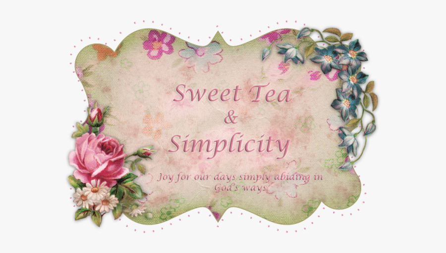 Sweet Tea And Simplicity - Antique Photo Frame Floral, Transparent Clipart