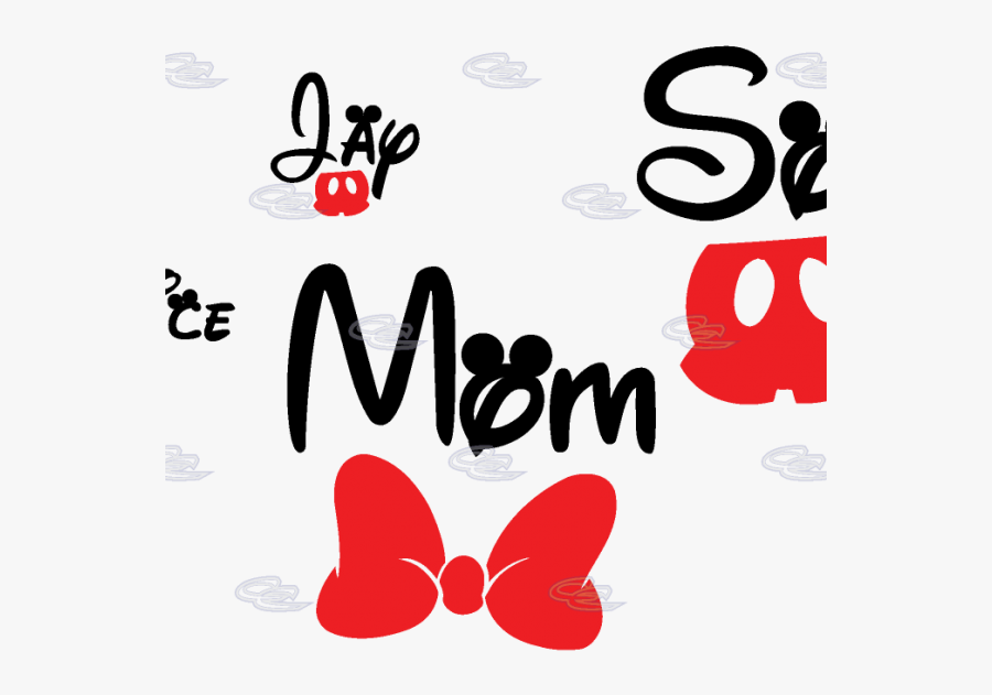 Mickey Mouse Clipart Family - My Mother Is Life, Transparent Clipart