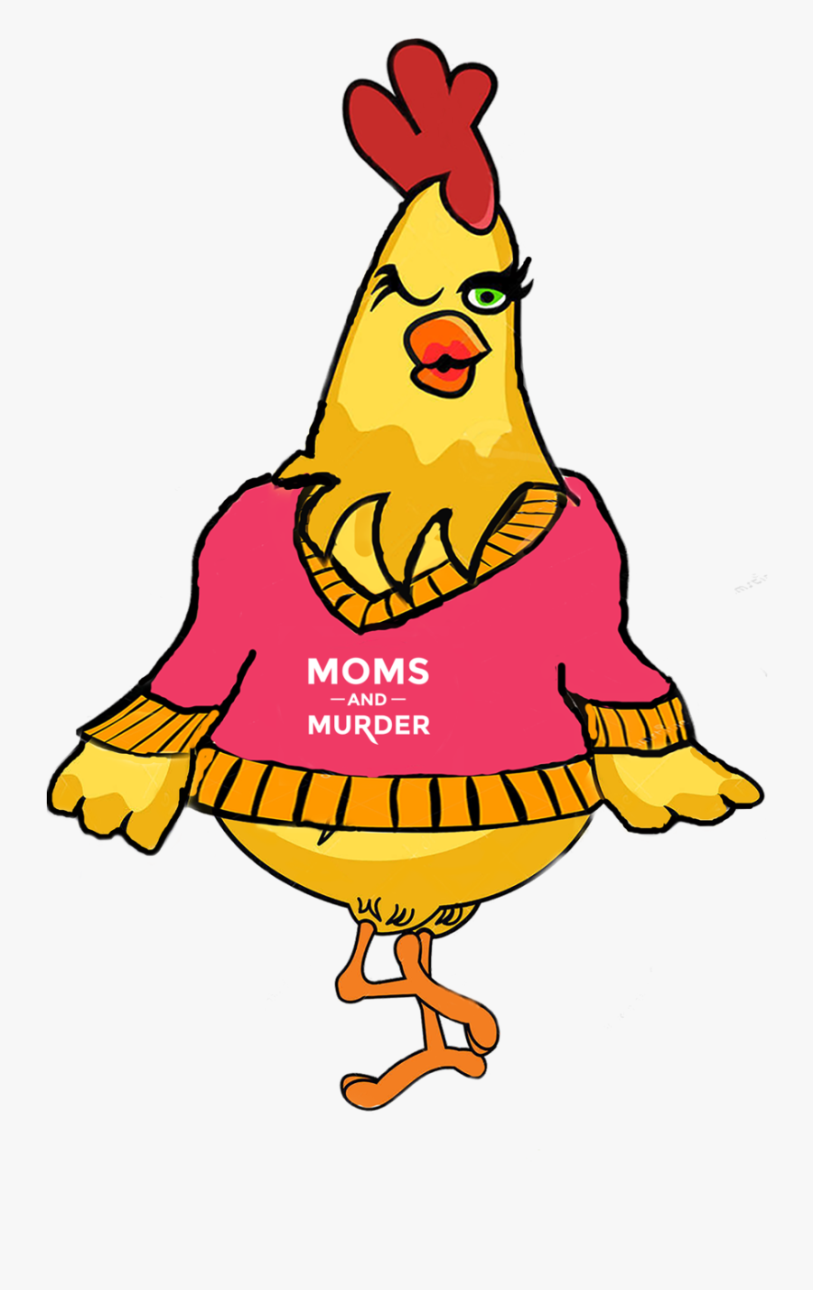 Mrs Mother Clucker Design Notorious Nicki Moms And - Cartoon Chicken The Animal, Transparent Clipart