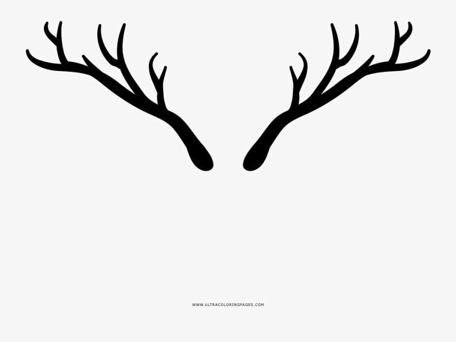 Deer Horns Coloring Page - Portable Network Graphics, Transparent Clipart