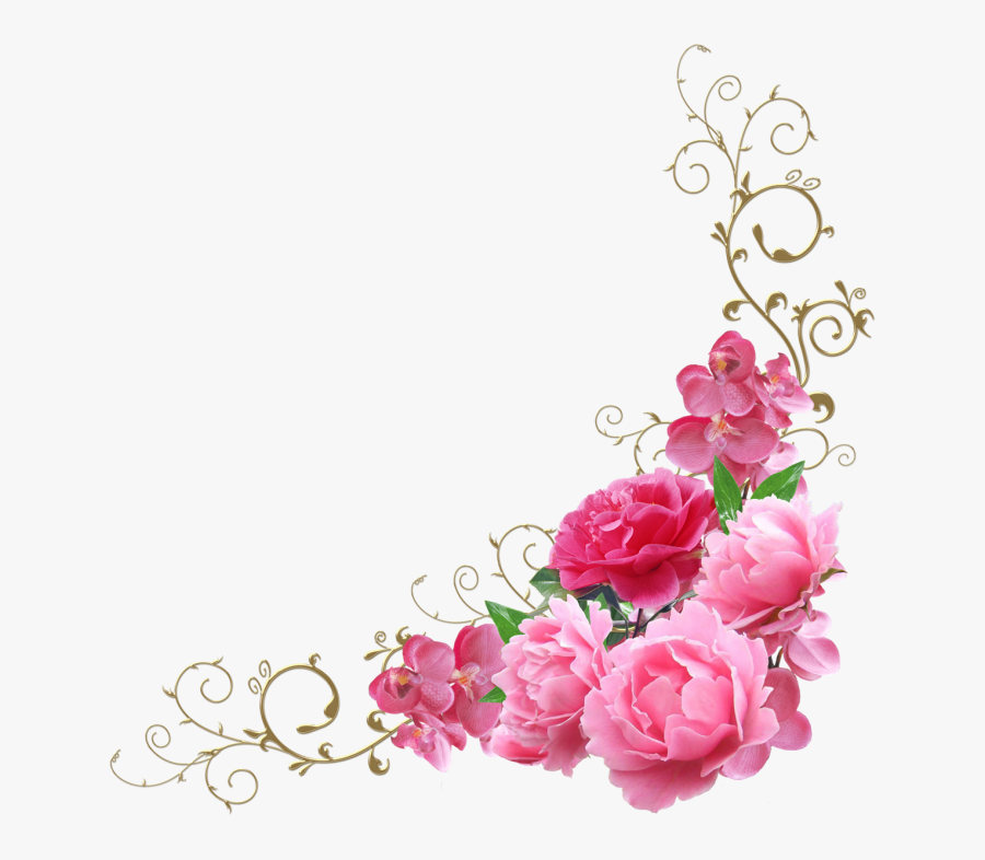 Peony Clipart Floral Arch - Transparent Pink Flowers Png, Transparent Clipart