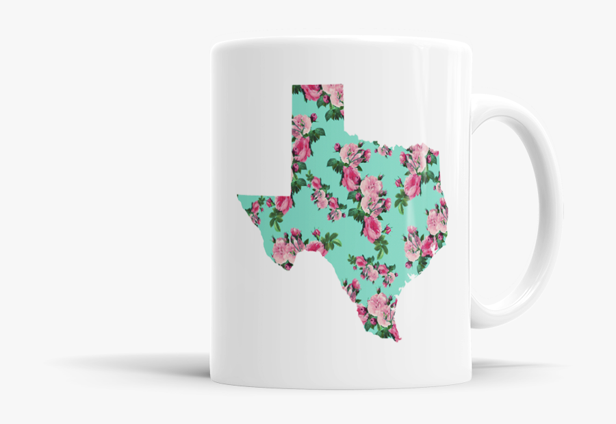 Texas Floral Silhouette, Transparent Clipart