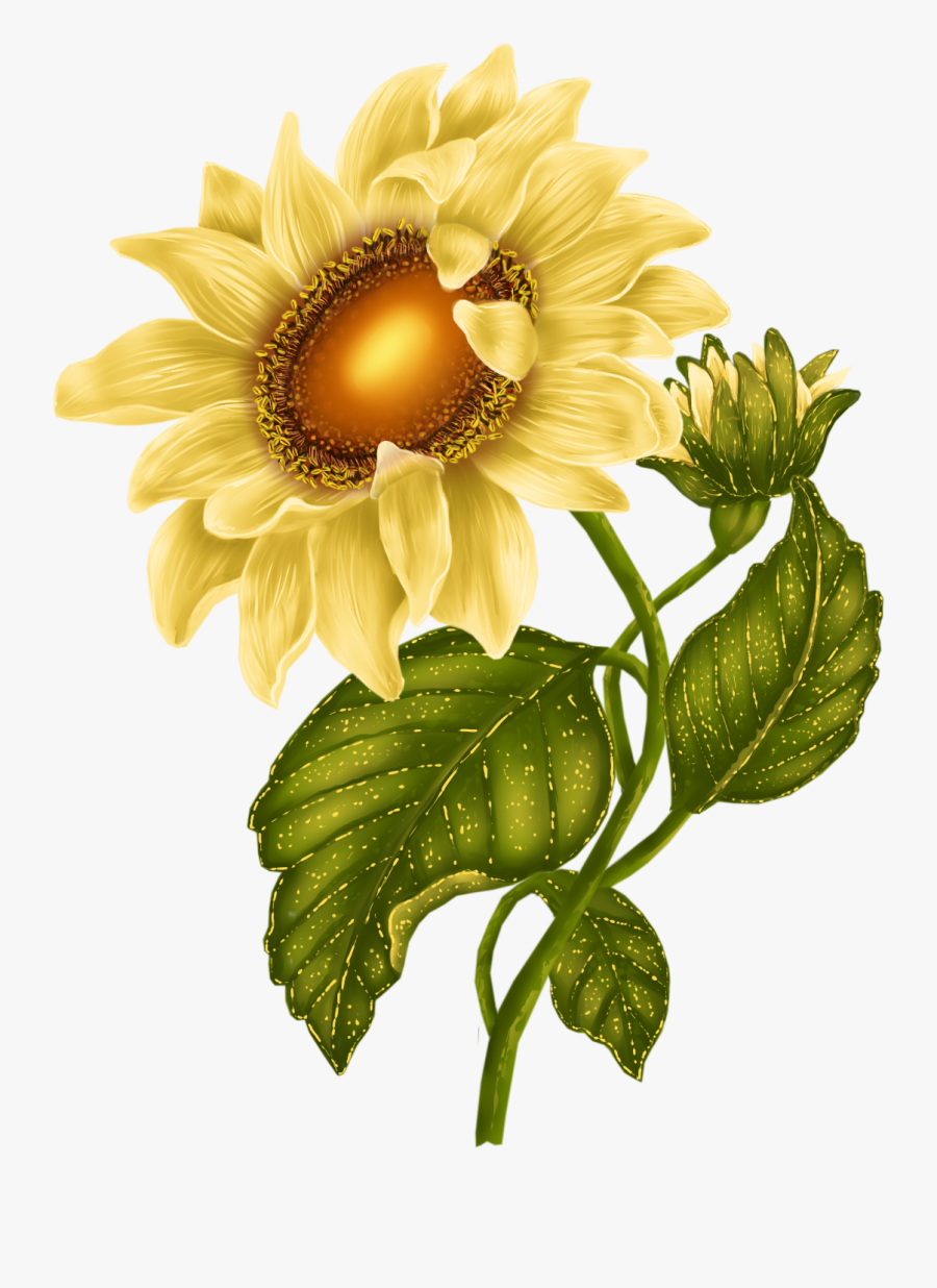 October Clipart October Flower Svg - Sun Flower Hd Png, Transparent Clipart