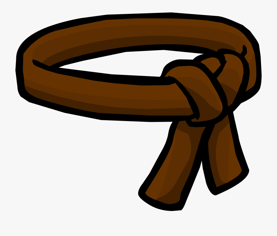 Transparent Seat Belt Clipart - Club Penguin Brown Belt, Transparent Clipart