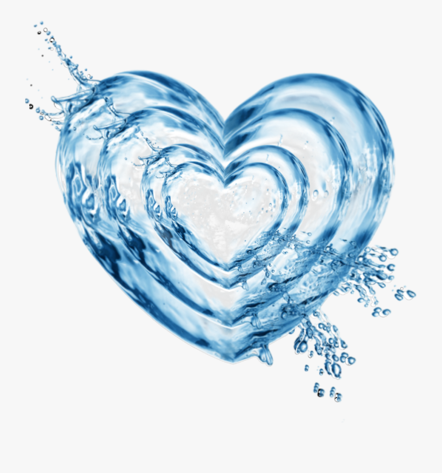 #water #splash #heart - Heart, Transparent Clipart