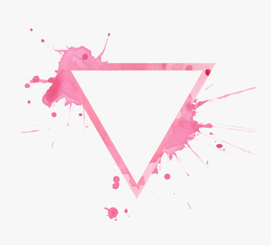 #pink #frame #triangle #paint #splash - Painting, Transparent Clipart