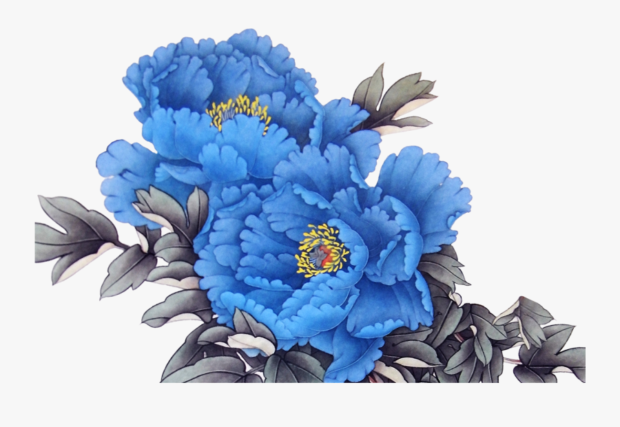 Clip Art Peony Icon Transprent Png - Blue Peonies Png, Transparent Clipart