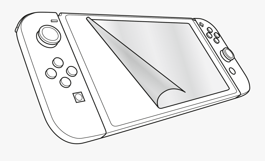 Transparent Video Game Clipart Black And White - Nintendo Switch Coloring Pages, Transparent Clipart