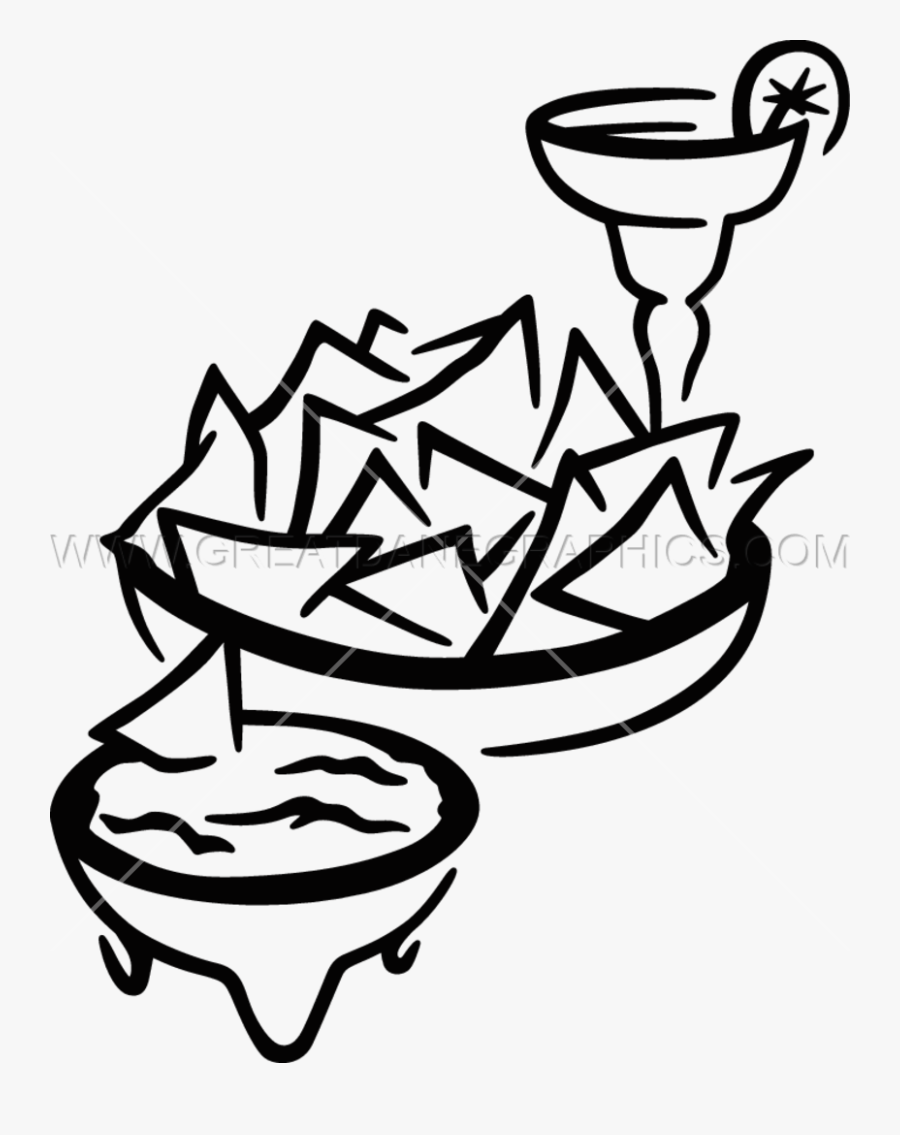 Snack Drawing Chip Salsa For Free Download - Chips And Dips Drawing, Transparent Clipart