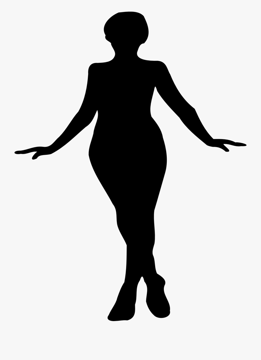 Silhouette Woman Female Clip Art - Silhouette Plus Size Women , Free Transp...