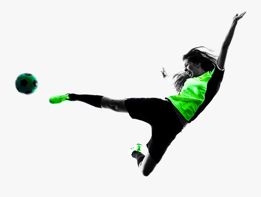 Football Player Woman Women"s Association Football - Women Soccer Art, Transparent Clipart